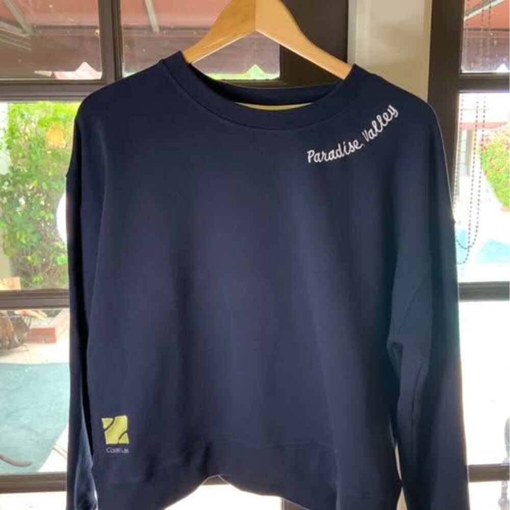 CourtLife “Paradise Valley” Embroidered Cropped Sweatshirt Size 2